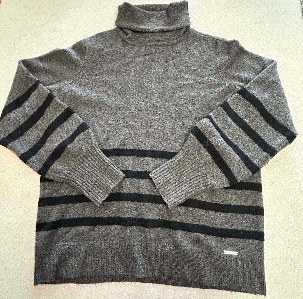 Michael Michael Kors Striped Turtleneck Sweater Size L